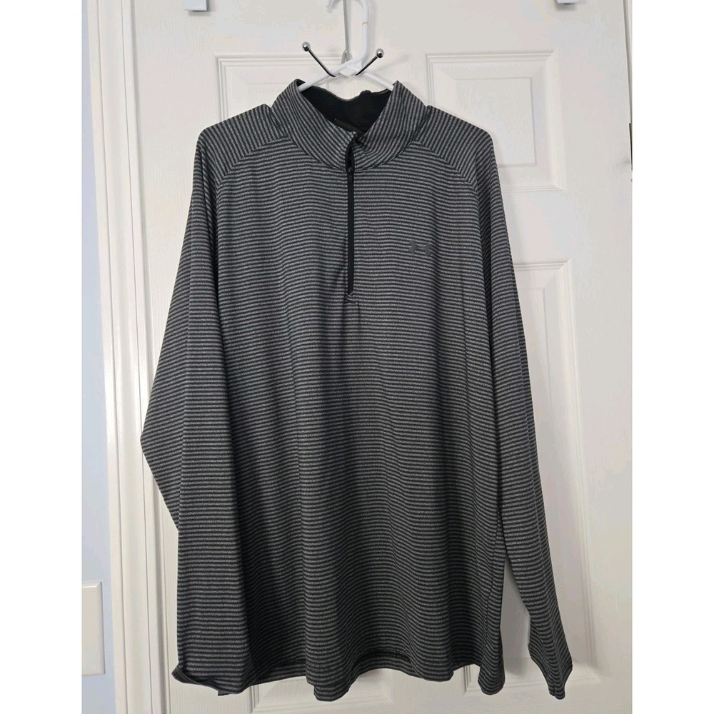 Under Armour Shirt Striped 1/4 Zip Pullover Mens L Loose Fit Lightweight Stretch